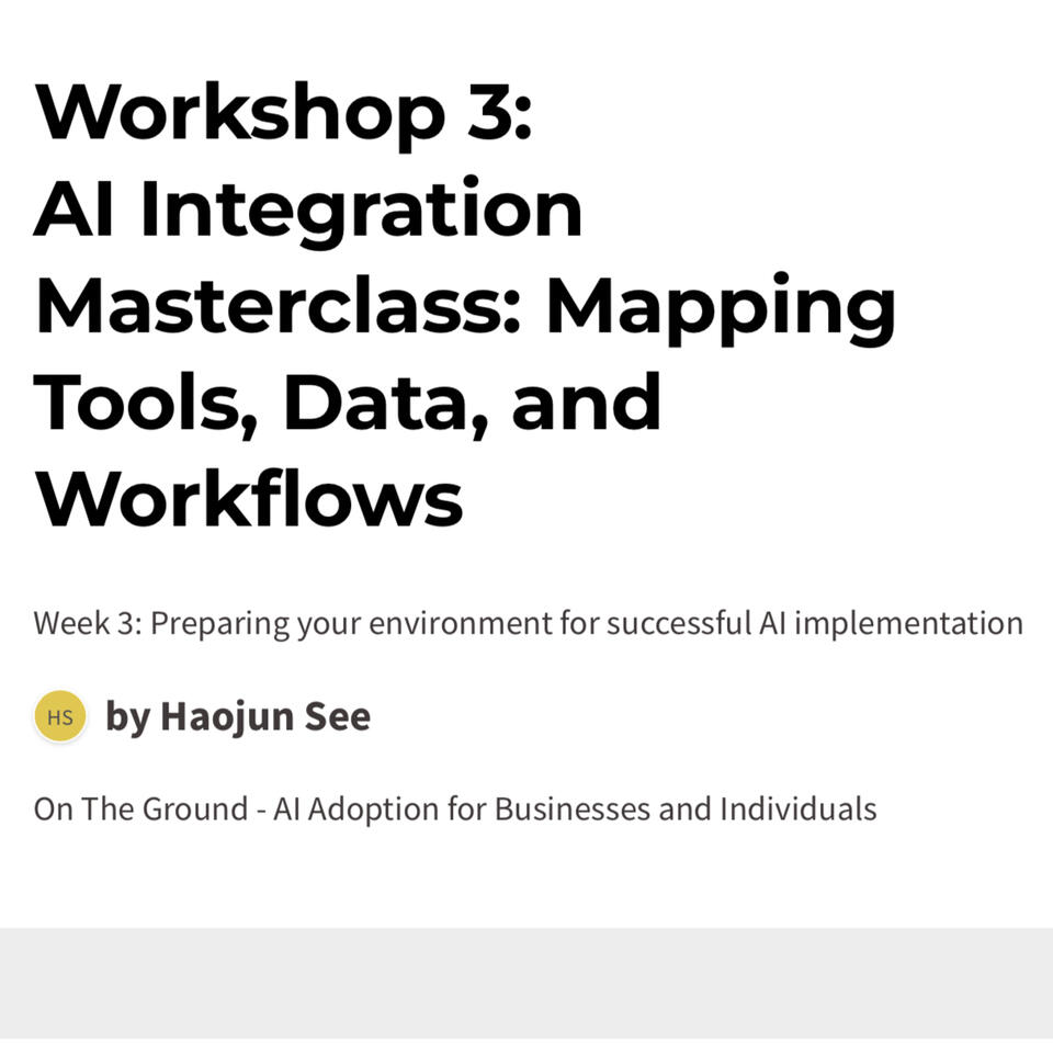 Workshop 3: Integration of the Tools, Data and Workflow