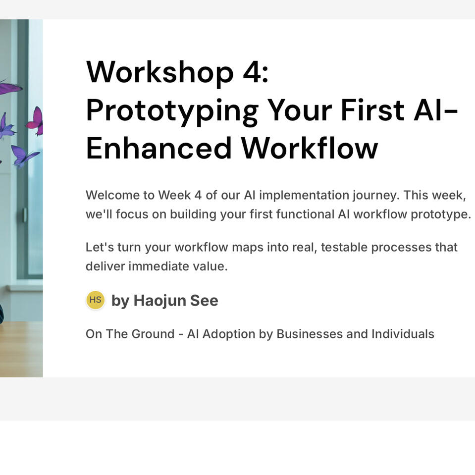 Workshop 4: AI-enhanced Workflow